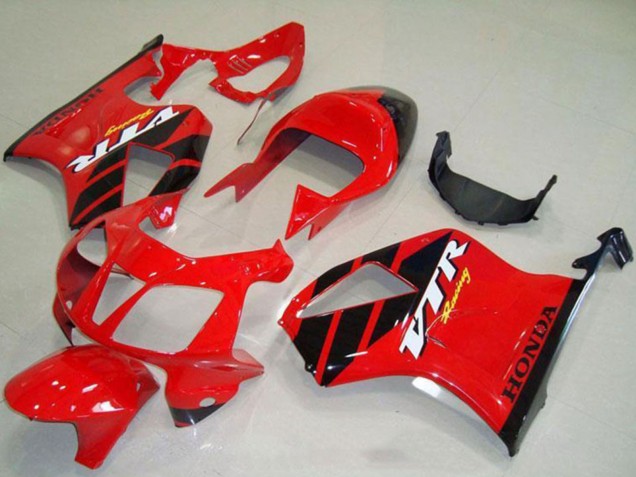 Carénages Moto Honda VTR1000 2000-2006 - Rouge Noir Bande