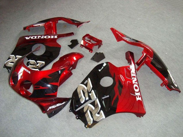 Carénages Moto Honda CBR250RR MC22 1990-1998 - Rouge Noir Brillant