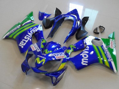 Carénages Moto Honda CBR600 F4i 2004-2007 - Bleu Vert MoviStar Castrol