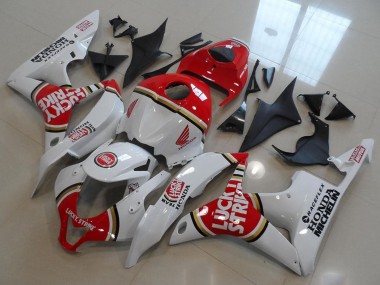 Carénages Moto Honda CBR600RR 2007-2008 - Blanc Rouge Lucky Strike
