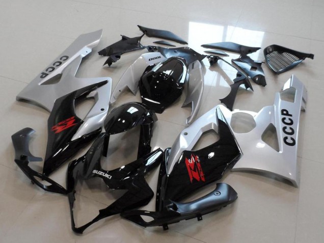 Kits Carénage Moto Suzuki GSXR 1000 2005-2006 - Argent Noir Rouge