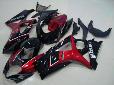 Carénage Moto Suzuki GSXR 1000 2007-2008 - Rouge Noir Brillant