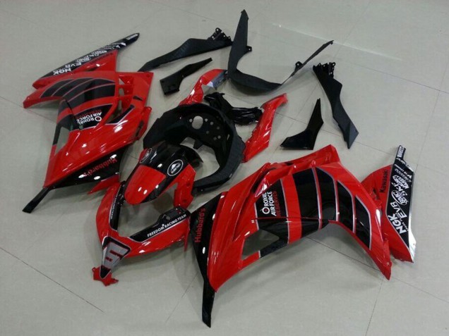 Carénages Moto Kawasaki ZX300R 2013-2018 - Rouge Noir Air Force