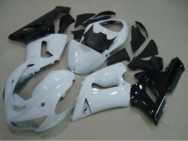 Carénage Moto Kawasaki ZX6R 2005-2006 - Blanc Noir