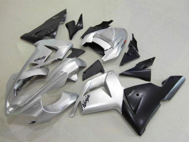 Carénage Moto Kawasaki ZX10R 2004-2005 - Argent Noir Ninja