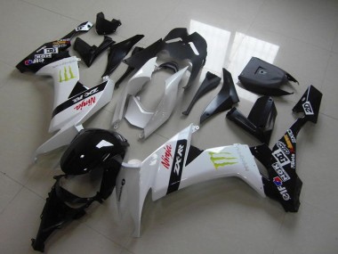 Carénages Moto Kawasaki ZX10R 2008-2010 - Blanc Noir Brillant Rouge Vert Monstre