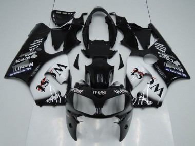 Carénages Moto Kawasaki ZX12R 2002-2006 - Noir Brillant Blanc West