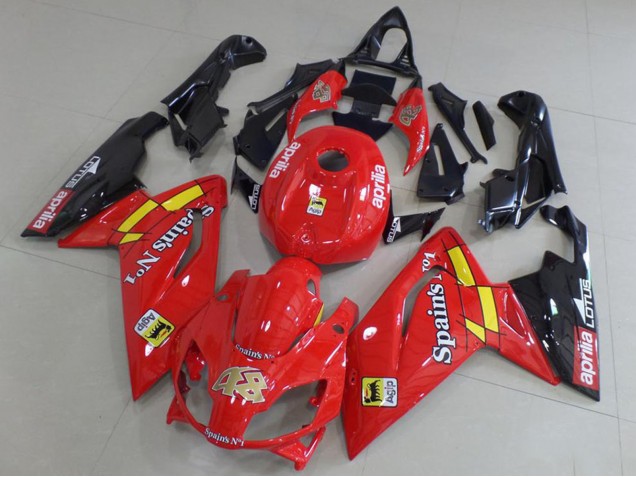 Carénages Moto Aprilia RS125 2006-2011 - Rouge Noir Jaune