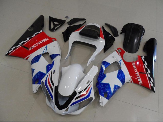 Carénages Moto Yamaha YZF R1 2000-2001 - Blanc Rouge Bleu Noir Corse
