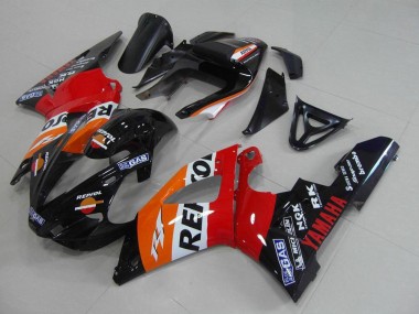 Carénages Moto Yamaha YZF R1 2000-2001 - Orange Blanc Rouge Noir Repsol