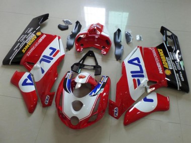 Carénages Moto Ducati 749 999 2003-2004 - Blanc Rouge Bleu Noir Brillant Fila