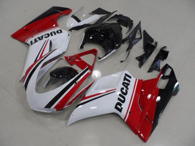 Carénages Moto Ducati 1098 2007-2014 - Blanc Rouge Vert Noir Brillant