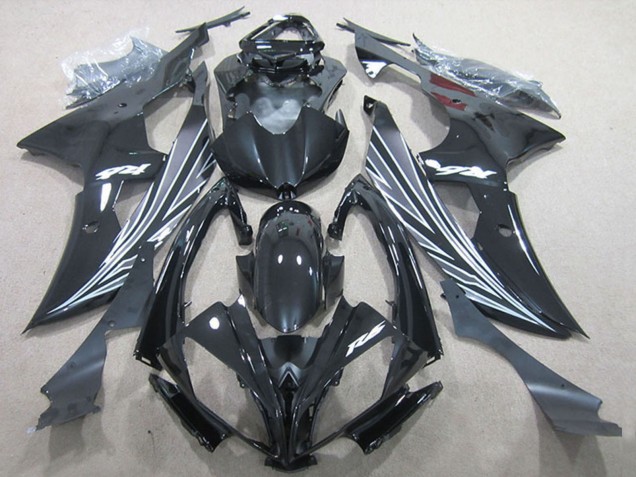 Carénages Moto Yamaha YZF R6 2006-2007 - Noir Brillant Noir Mat Blanc