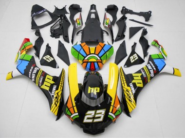 Carénages Moto Yamaha YZF R1 2015-2019 - Jaune Rouge Bleu Vert HP Roue Chromatique 23