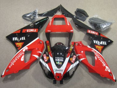 Carénages Moto Yamaha YZF R1 1998-1999 - Rouge Blanc Noir Santander