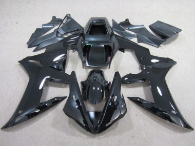Carénages Moto Yamaha YZF R1 2002-2003 - Noir Brillant Plaine