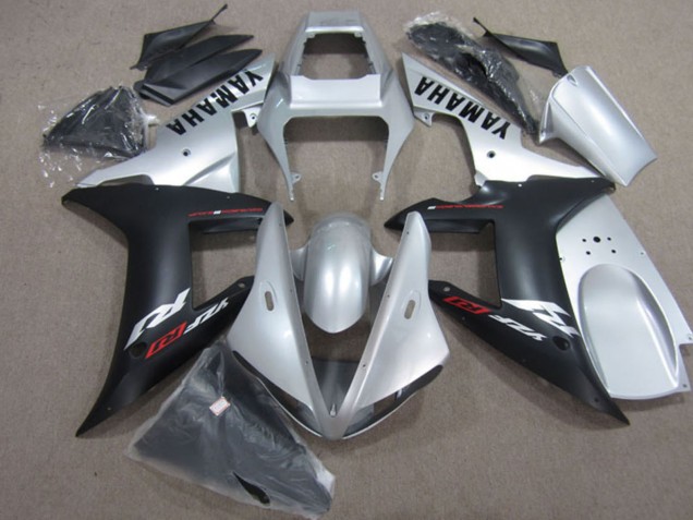 Carénages Moto Yamaha YZF R1 2004-2006 - Argent Noir Mat