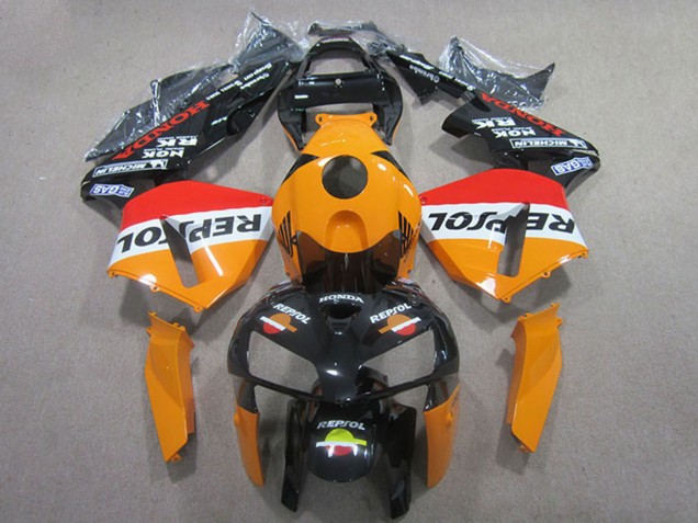 Carénages ABS Honda CBR600RR 2005-2006 - Orange Blanc Rouge Noir Brillant Repsol