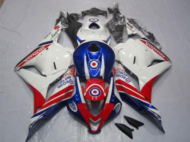 Carénages Moto Honda CBR600RR 2009-2012 - Blanc Bleu Rouge