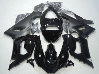 Carénages Moto Kawasaki ZX6R 2005-2006 - Noir Brillant Noir Mat