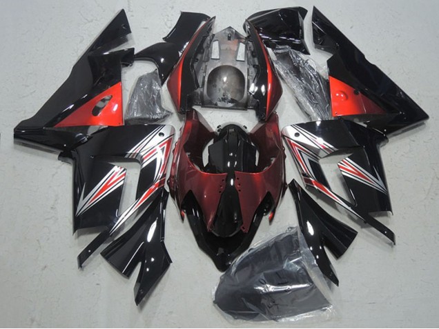 Carénages Moto Kawasaki ZX10R 2004-2005 - Noir Rouge