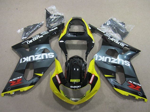 Carénages Moto Suzuki GSXR 600 2001-2003 - Noir Jaune Motul