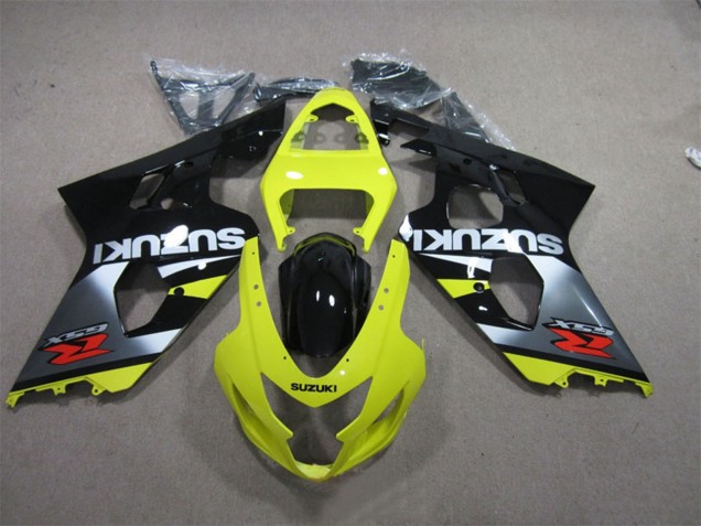 Carénages Moto Suzuki GSXR 600 2004-2005 - Jaune Argent Noir Rouge