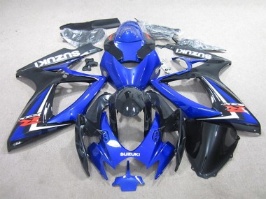 Carénage Moto Suzuki GSXR 600 2006-2007 - Bleu Blanc Noir Brillant Rouge