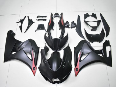 Carénages Moto Suzuki GSXR 1000 2017-2024 - Noir Mat Rouge