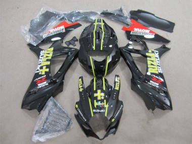 Carénages Moto Suzuki GSXR 1000 2007-2008 - Noir Brillant Jaune Rouge Rizla