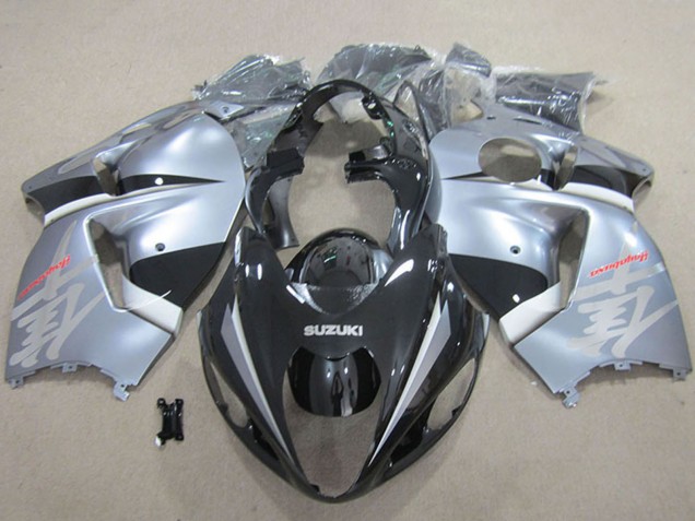 Carénages Moto Suzuki GSXR 1300 Hayabusa 1996-2007 - Noir Mat Argent