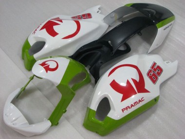 Carénages Moto Ducati Monster 696 2008-2012 - Blanc Vert Rouge Pramac 65