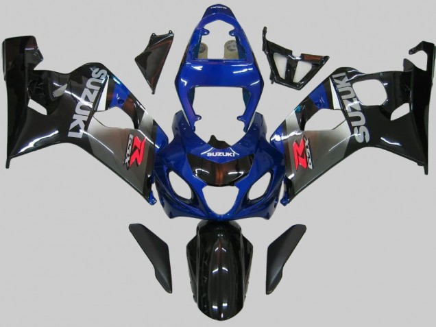 Carénages Moto Suzuki GSXR 600/750 2004-2005 - Bleu Gris Noir Brillant