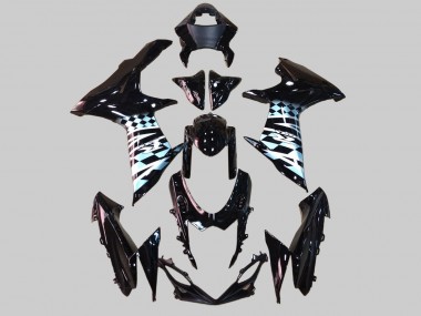 Carénages Moto Suzuki GSXR 600/750 2011-2024 - Noir Brillant Blanc