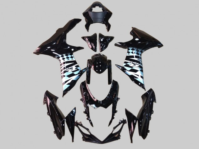 Carénages Moto Suzuki GSXR 600/750 2011-2024 - Noir Brillant Blanc