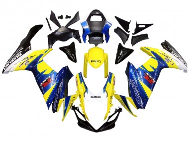 Carénages Moto Suzuki GSXR 600/750 2011-2024 - Jaune Bleu Blanc Noir Corona Extra Alstare