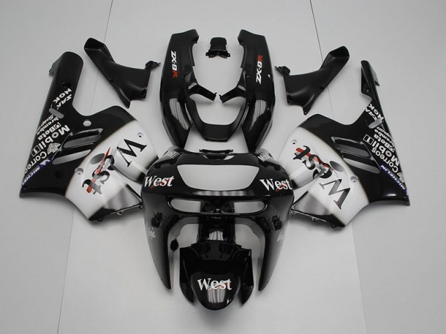 Carénage Kawasaki ZX9R 94-97 - Noir Blanc West Carénage Kawasaki ZX9R 94-97 - Noir Blanc West