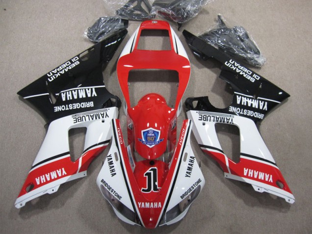Carénage Yamaha R1 98-99 - Rouge Blanc Noir 50 Carénage Yamaha R1 98-99 - Rouge Blanc Noir 50