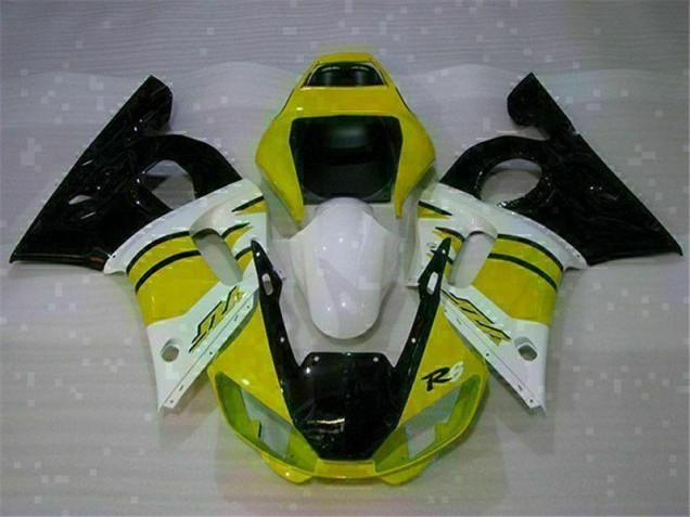 Carénage Yamaha R6 98-02 - Jaune Blanc Carénage Yamaha R6 98-02 - Jaune Blanc
