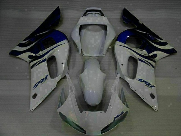 Carénages Yamaha R6 98-02 - Blanc Bleu Carénages Yamaha R6 98-02 - Blanc Bleu