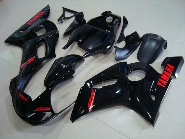 Carénages Yamaha R6 98-02 - Noir Brillant Rouge Décalque Carénages Yamaha R6 98-02 - Noir Brillant Rouge Décalque