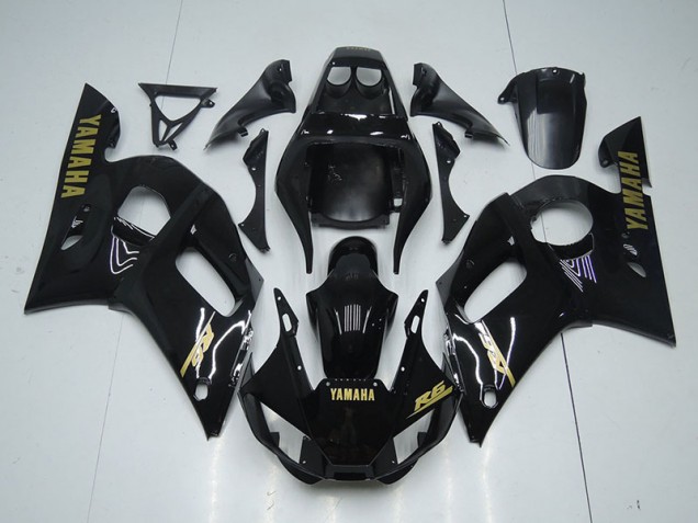 Carénage Yamaha R6 98-02 - Noir Brillant Or Décalque Carénage Yamaha R6 98-02 - Noir Brillant Or Décalque