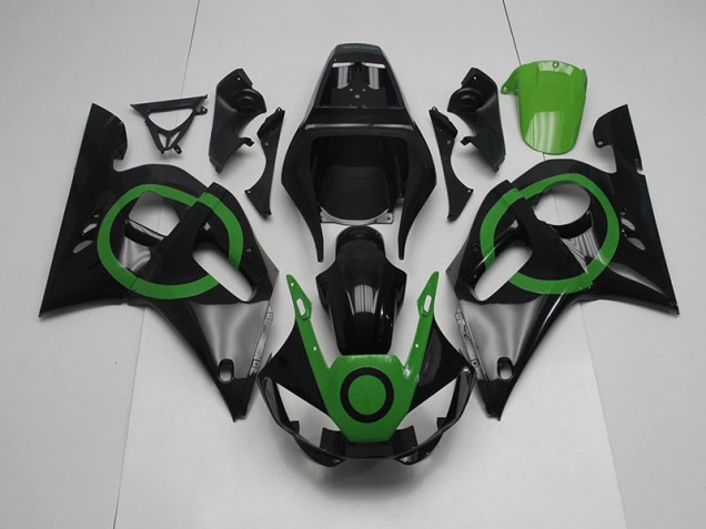 Carénage Yamaha R6 98-02 - Noir Vert Cercle Carénage Yamaha R6 98-02 - Noir Vert Cercle