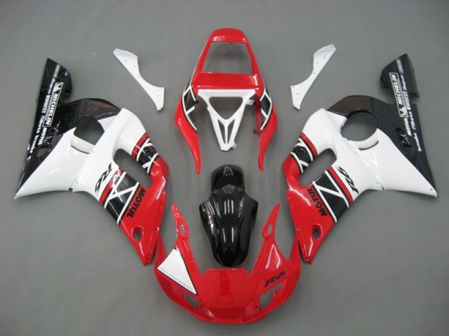 Carénage Yamaha R6 98-02 - Rouge Blanc Noir Carénage Yamaha R6 98-02 - Rouge Blanc Noir