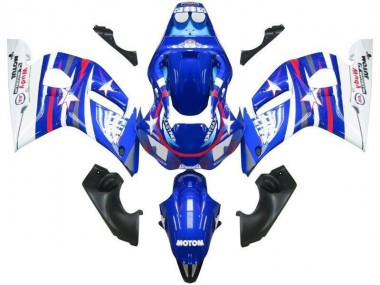 Carénage Yamaha R6 98-02 - Bleu Blanc Star Fiat en Ligne