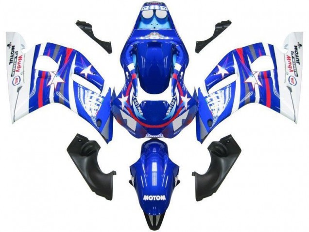 Carénage Yamaha R6 98-02 - Bleu Blanc Star Fiat Carénage Yamaha R6 98-02 - Bleu Blanc Star Fiat