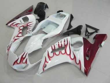 Carénage Yamaha R6 98-02 - Rouge Flamme en Ligne