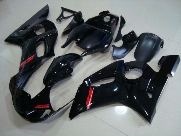 Carénage Yamaha R6 98-02 - Noir Brillant Rouge Décalque Carénage Yamaha R6 98-02 - Noir Brillant Rouge Décalque
