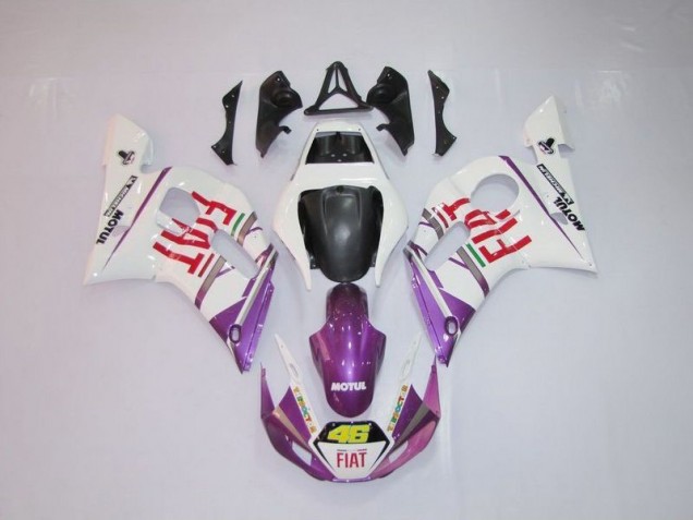 Carénage Yamaha R6 98-02 - Blanc Violet Fiat 46 Carénage Yamaha R6 98-02 - Blanc Violet Fiat 46