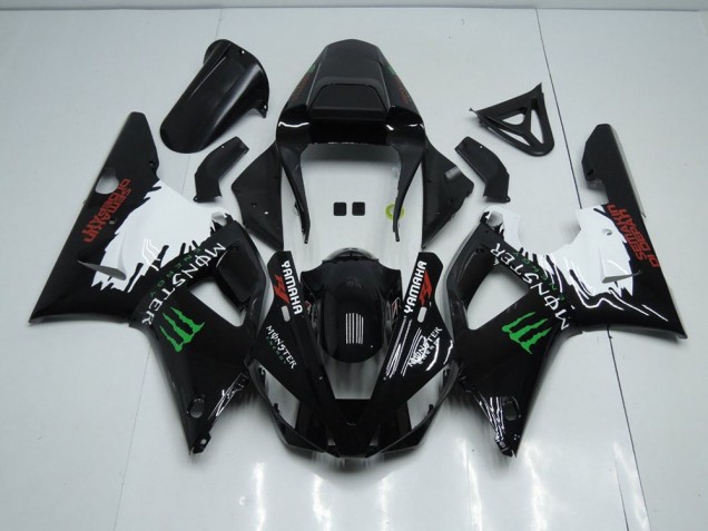 Carénage Yamaha R1 00-01 - Noir Blanc Monster